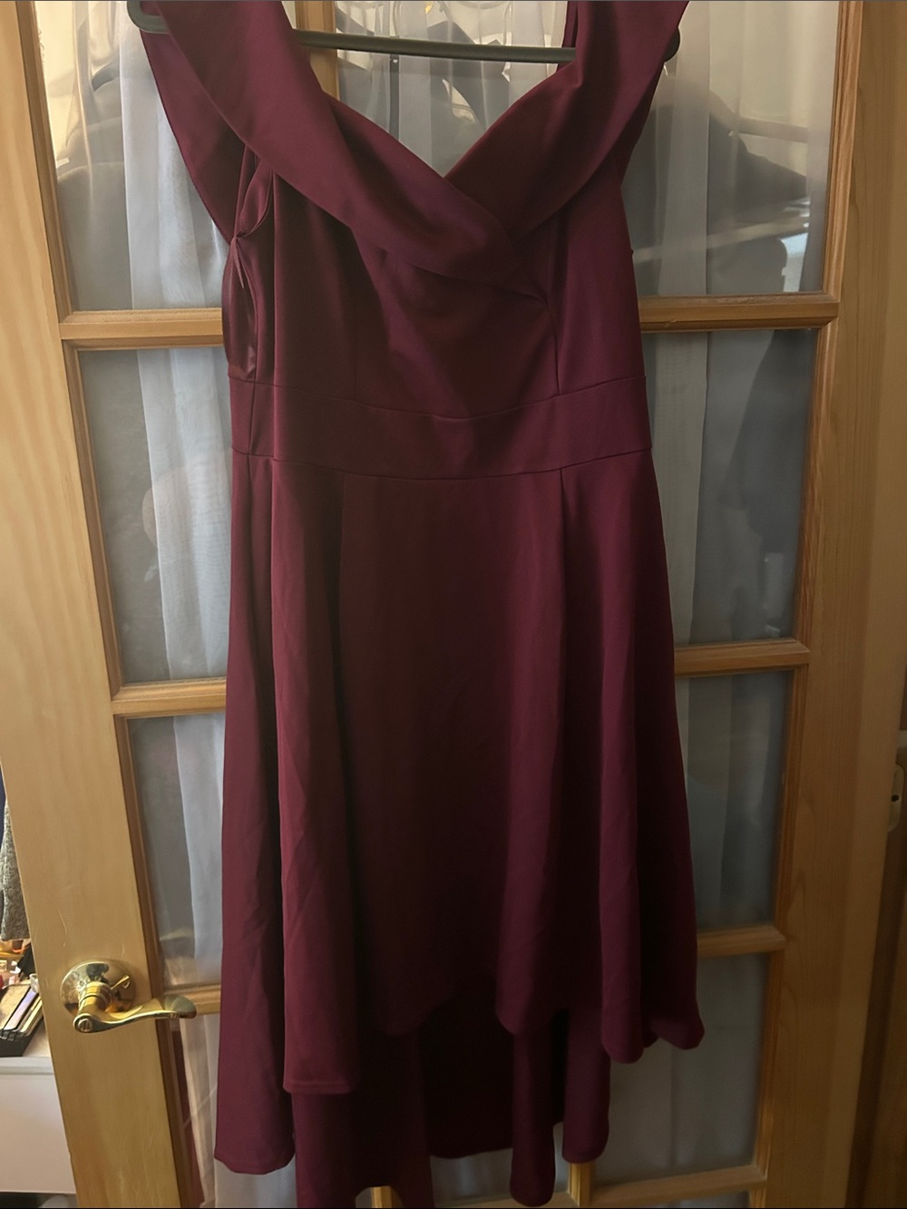 NWT Women's Burgundy Cowl Neck Dress